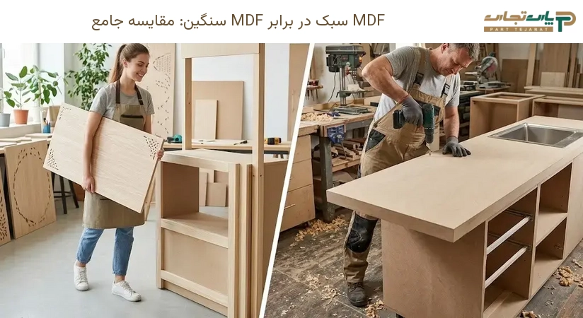 MDF سبک در برابر MDF سنگین: مقایسه جامع