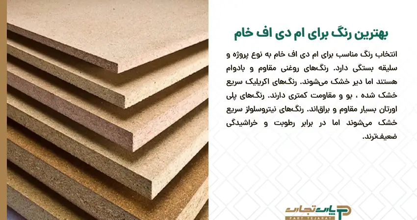 بهترین رنگ برای ام دی اف خام