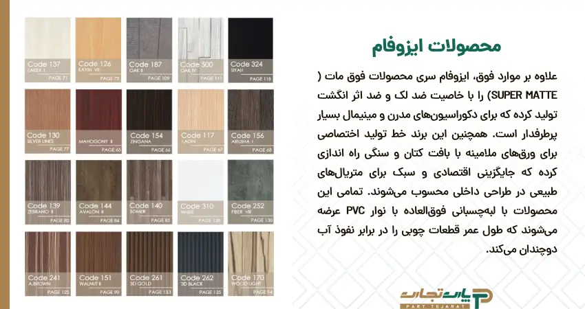 محصولات ایزوفام