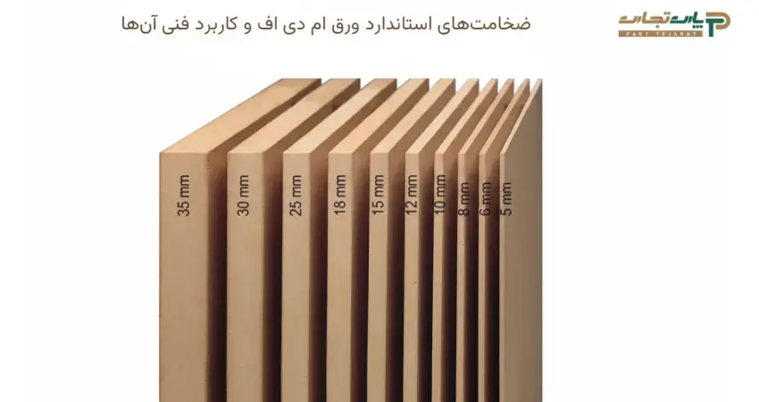 ضخامت های استاندارد ورق ام دی اف و کاربرد فنی آن ها